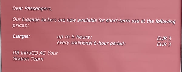 ニュレンベルク駅コインロッカー